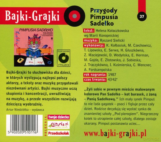 Przygody Pimpusia Sadełko [AUDIOBOOK] [CD]