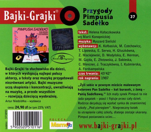 Przygody Pimpusia Sadełko [AUDIOBOOK] [CD]