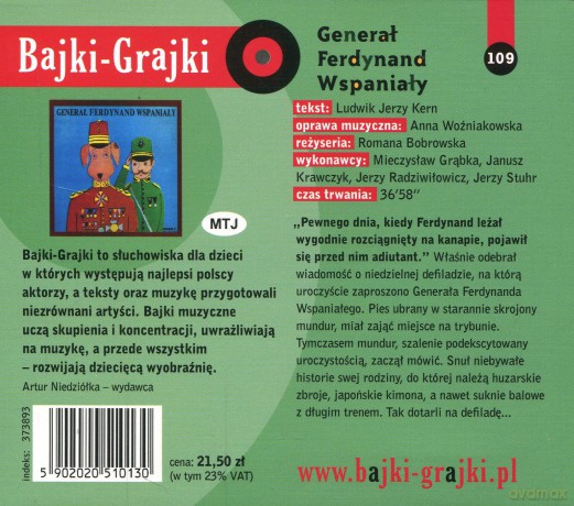 Generał Ferdynand Wspaniały [AUDIOBOOK] [CD]