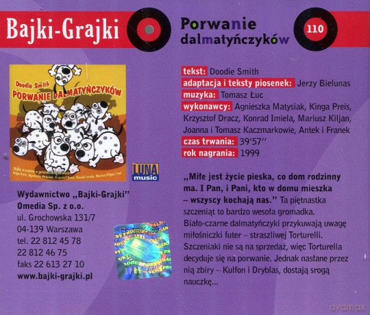 Porwanie dalmatyńczyków [AUDIOBOOK] [CD]