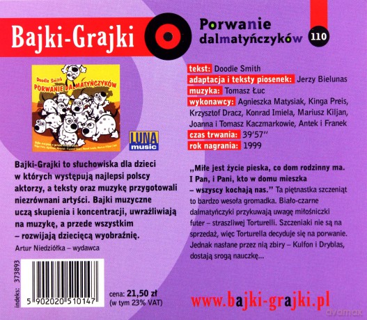 Porwanie dalmatyńczyków [AUDIOBOOK] [CD]