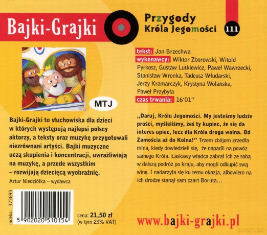 Przygody Króla Jegomości [AUDIOBOOK] [CD]