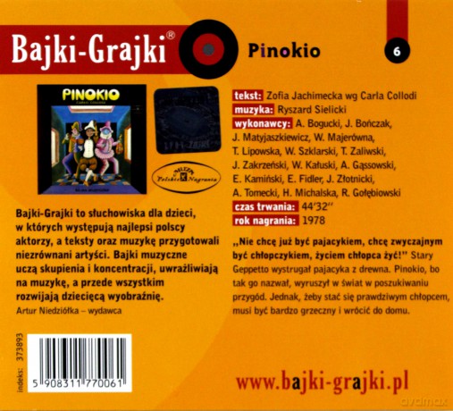Pinokio - Zofia Jachimecka wg C. Collodiego [AUDIOBOOK] [CD]
