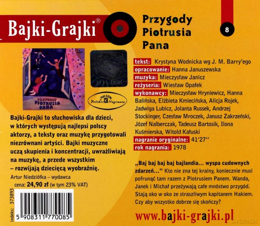 Przygody Piotrusia Pana - Krystyna Wodnicka wg J.M. Barry'ego [AUDIOBOOK] [CD]