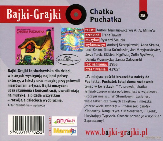 Chatka Puchatka [AUDIOBOOK] [CD]