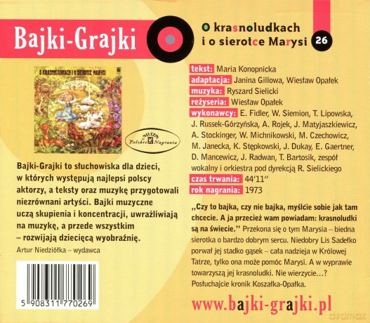 O krasnoludkach i o sierotce Marysi [AUDIOBOOK] [CD]