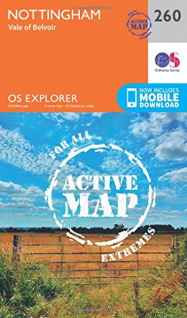 Nottingham Map | Weatherproof | Vale of Belvoir | Ordnance Survey | OS Explorer Active Map 260 | England | Walks | Hiking | Maps | Adventure - Ordnance Survey [KSIĄŻKA]