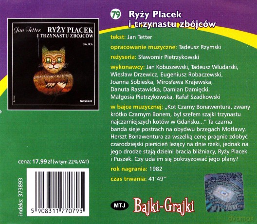 Ryży Placek i trzynastu zbójców [AUDIOBOOK] [CD]