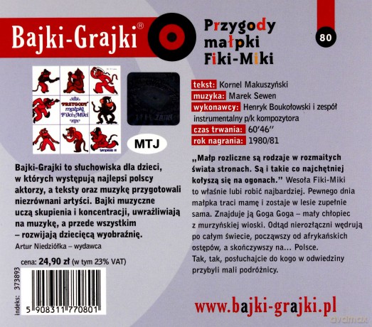 Przygody małpki Fiki-Miki [AUDIOBOOK] [CD]