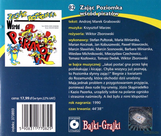 Zając Poziomka wśród piratów [AUDIOBOOK] [CD]