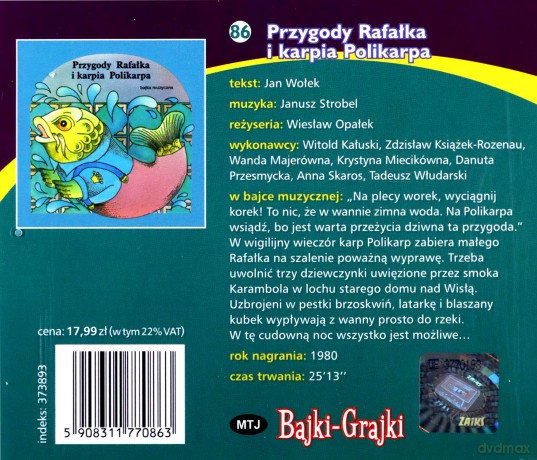Przygody Rafałka i karpia Polikarpa [AUDIOBOOK] [CD]