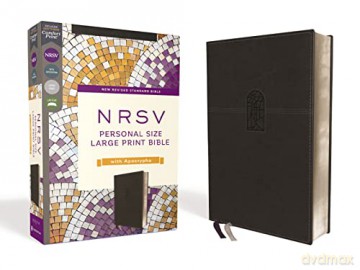 NRSV, Personal Size Large Print Bible with Apocrypha, Leathersoft, Black, Comfort Print [KSIĄŻKA]