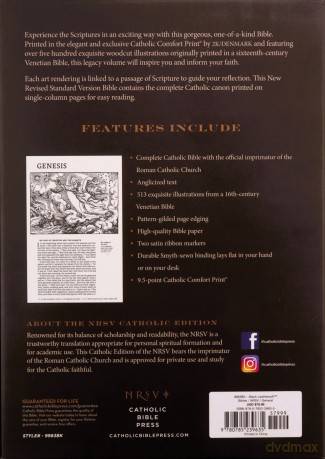 NRSVCE, Illustrated Catholic Bible, Leathersoft, Black, Comfort Print: Holy Bible - Catholic Bible Press [KSIĄŻKA]