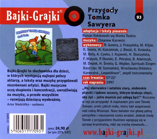 Przygody Tomka Sawyera - Roman Kołakowski wg Marka Twaina [AUDIOBOOK] [CD]