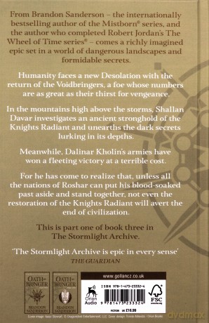 Oathbringer Part One: The Stormlight Archive Book Three - Brandon Sanderson [KSIĄŻKA]