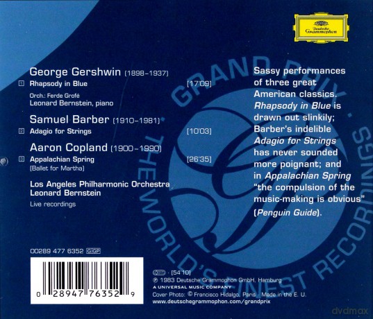 Bernstein,Los Angeles Phil.Orch.: Gershwin:Rhapsody In Blue Grand Prix [CD]