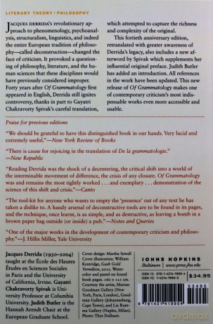 Of Grammatology - Jacques Derrida [KSIĄŻKA]