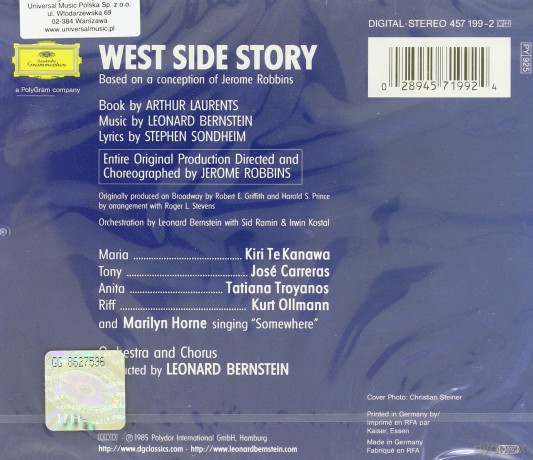 Leonard Bernstein / Jose Carreras / Kiri Te Kanawa: West Side Story [CD]