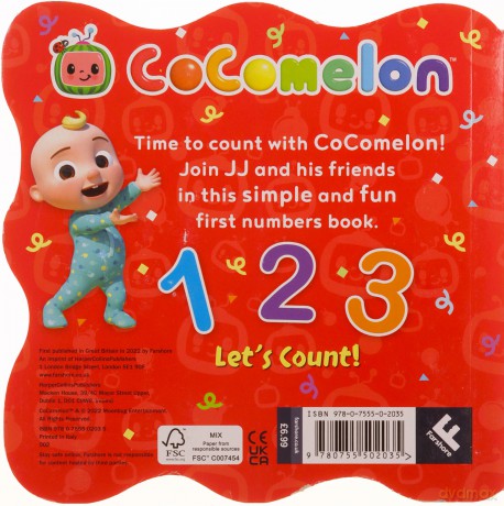 Official CoComelon 123: An easy introduction to numbers for pre-schoolers - Cocomelon [KSIĄŻKA]
