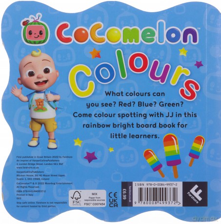 Official CoComelon: Colours: An easy introduction to colours for pre-schoolers - Cocomelon [KSIĄŻKA]
