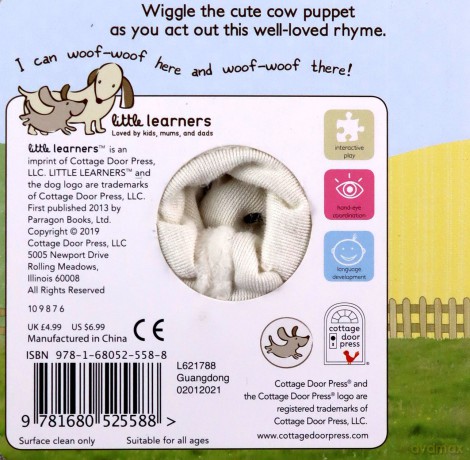 Old MacDonald Had a Farm (Finger Puppet Nursery Rhyme Board Book with Cow puppet for ages 0 and up) - Cottage Door Press [KSIĄŻKA]