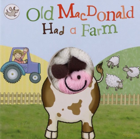 Old MacDonald Had a Farm (Finger Puppet Nursery Rhyme Board Book with Cow puppet for ages 0 and up) - Cottage Door Press [KSIĄŻKA]