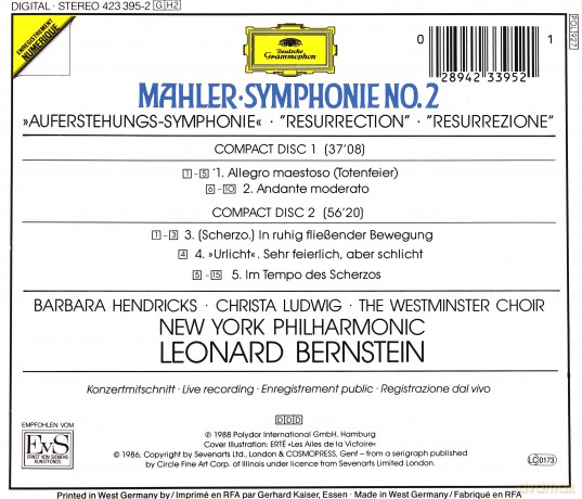 Bernstein: Mahler:Sym 2 [BOX] [2CD]