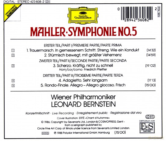 Bernstein: Mahler:Symphony No 5 [CD]