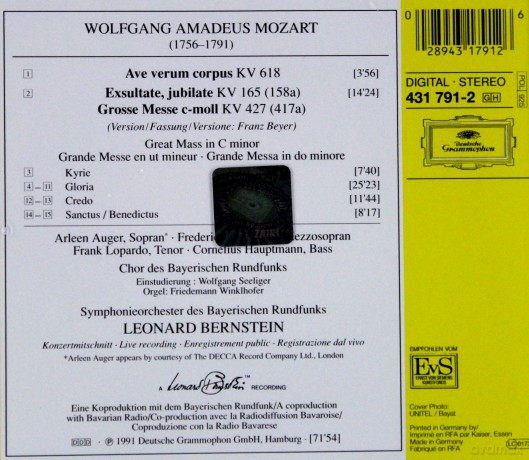 Bernstein: Mozart:C-Minor Mass + [CD]