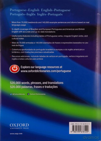 Oxford Portuguese Dictionary: Portuguese-English, English-Portuguese = Dicionaario Oxford de Portuguaes: Portuguaes-Inglaes, Inglaes-Portugaes - Oxford Languages [KSIĄŻKA]