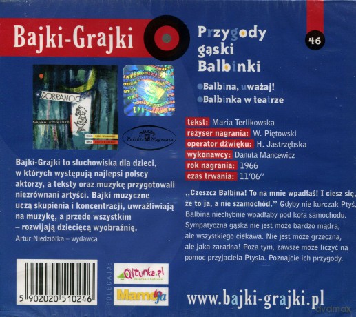 Przygody gąski Balbinki [AUDIOBOOK] [CD]