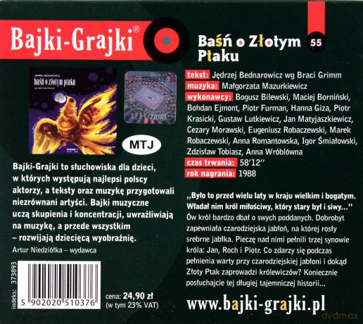 Baśń o Złotym Ptaku [AUDIOBOOK] [CD] 