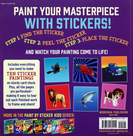 Paint by Sticker Kids: Create 10 Pictures One Sticker at a Time! (Kids Activity Book, Sticker Art, No Mess Activity, Keep Kids Busy) [KSIĄŻKA]
