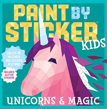 Paint by Sticker Kids: Unicorns and Magic: Create 10 Pictures One Sticker at a Time! Includes Glitter Stickers [KSIĄŻKA]