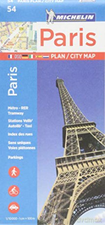 Paris - Michelin City Plan 54: City Plans (Michelin City Plans, 54) - Michelin [KSIĄŻKA]