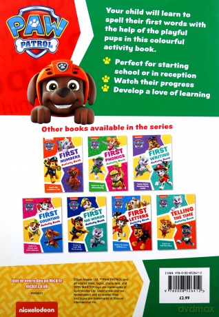 PAW Patrol First Spelling Activity Book: Get ready for school with Paw Patrol [KSIĄŻKA]