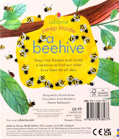 Peep Inside a Beehive - Anna Milbourne [KSIĄŻKA]