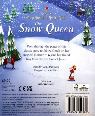 Peep Inside a Fairy Tale Snow Queen: 1 - Anna Milbourne [KSIĄŻKA]