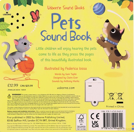 Pets Sound Book (Sound Books) - Sam Taplin [KSIĄŻKA]