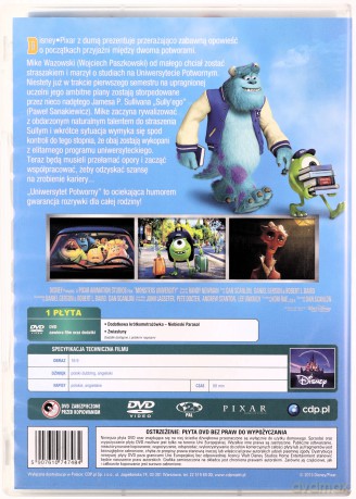 Uniwersytet potworny (Disney) [DVD]