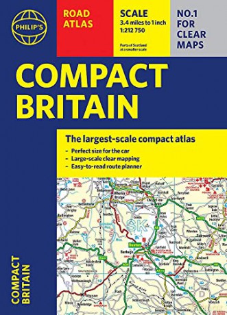 Philip's Compact Britain Road Atlas: (Flexi A5) (Philip's Road Atlases) - Philip's Maps [KSIĄŻKA]