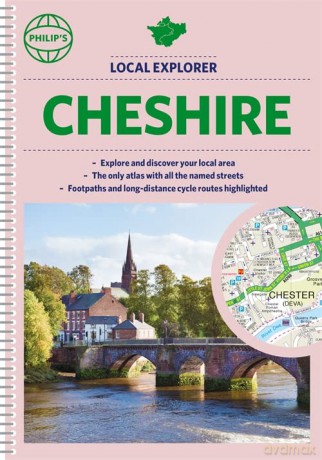 Philip's Local Explorer Street Atlas Cheshire: (Spiral edition) (Philip's Street Atlas) - Philip's Maps [KSIĄŻKA]
