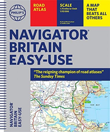 Philip's Navigator Britain Easy Use Format: (Spiral binding) (Philip's Road Atlases) - Philip's Maps [KSIĄŻKA]
