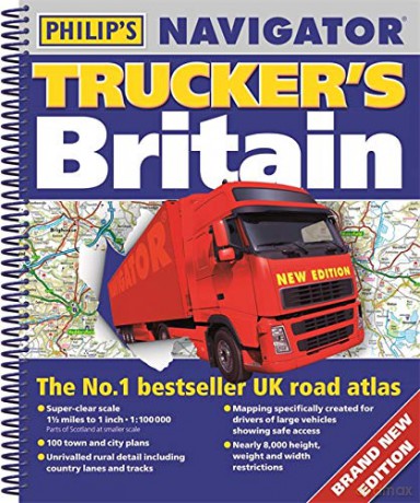 Philip's Navigator Trucker's Britain: Spiral (Philip's Road Atlases) - Philip's Maps [KSIĄŻKA]