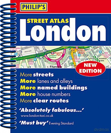 Philip's Street Atlas London - new spiral-bound edition: Mini Spiral Edition - Philip's Maps [KSIĄŻKA]