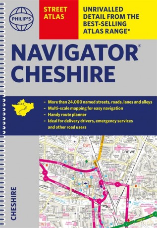 Philip's Street Atlas Navigator Cheshire: Spiral Edition - Philip's Maps [KSIĄŻKA]