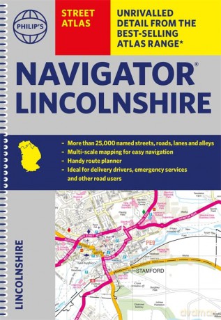 Philip's Street Atlas Navigator Lincolnshire: Spiral Edition - Philip's Maps [KSIĄŻKA]