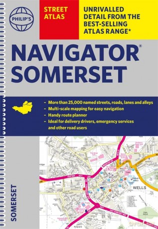 Philip's Street Atlas Navigator Somerset: Spiral Edition - Philip's Maps [KSIĄŻKA]