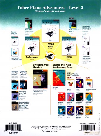 Piano Adventures Theory Book Level 5. - Nancy Faber [KSIĄŻKA]