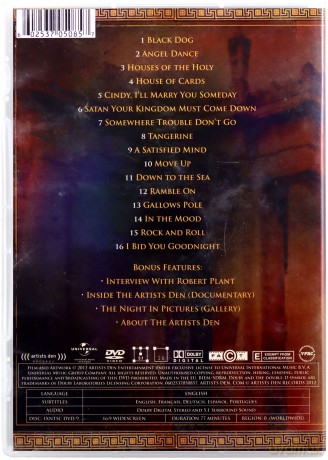 Robert Plant & The Band Of Joy: Live From The Artist's Den [DVD]